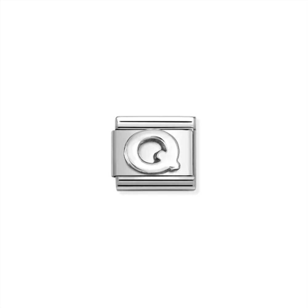 NEW NOMINATION unisex composable classic letter links in q silver